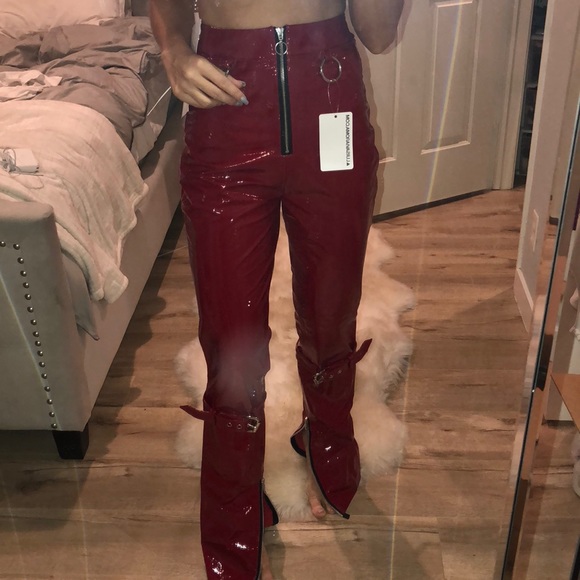 DILARA FINDIKOGLU high waited patent leather pants - Picture 2 of 7